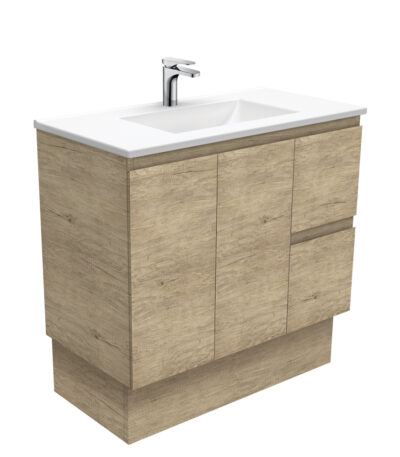 Vanessa Edge Scandi Oak 900 Vanity On Kickboard