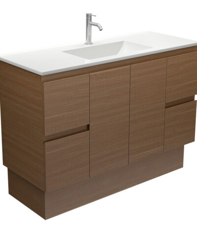 Vanessa Edge Walnut 1200 Vanity on Kick
