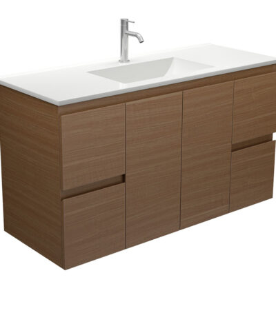 Vanessa Edge Walnut 1200 Wall Hung Vanity