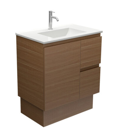 Vanessa Edge Walnut 750 Vanity on Kickboard