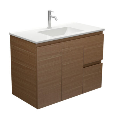 Vanessa Edge Walnut 900 Wall Hung Vanity