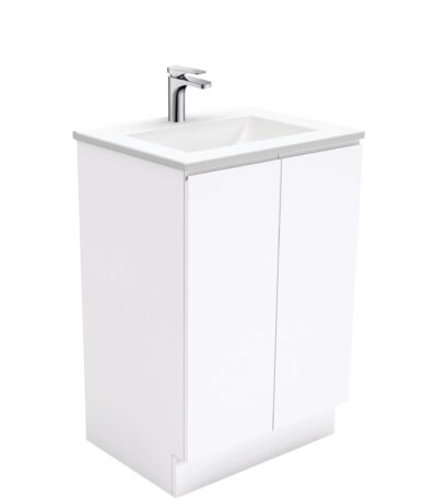 Vanessa Fingerpull Gloss White 600 Vanity On Kickboard