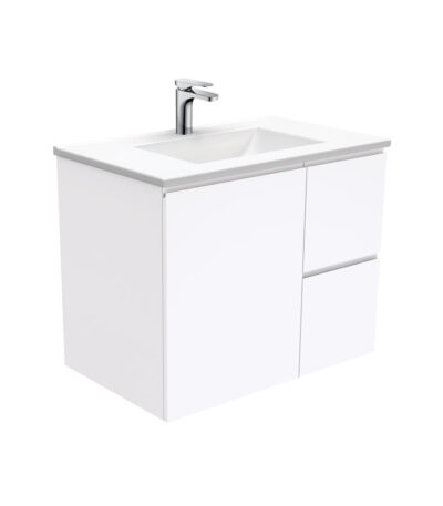 Vanessa Fingerpull Gloss White 750 Wall-Hung Vanity