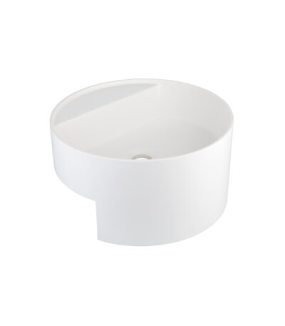 Vaya Semi-Recessed Basin - Round - Matte White