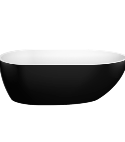 Veda Freestanding Bathtub - Gloss Black - No Overflow - 1700mm | VBT1690B