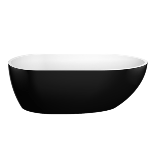Veda Freestanding Bathtub - Gloss Black - No Overflow - 1700mm | VBT1690B