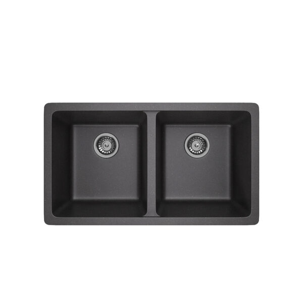 Vera Double Sink 790mm - Black Granite
