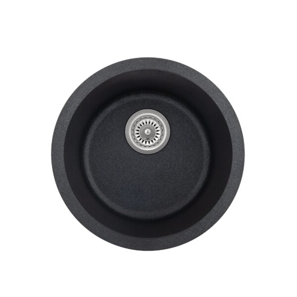 Vera Round Sink 420mm - Black Granite