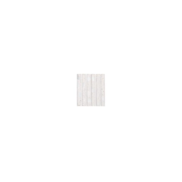 Verona Terrazzo Rounded Finger Mosaic - White (Sample) | 100 x 100