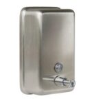 VERTICAL LIQUID SOAP DISPENSER WITH ANTI CORROSION INTERNAL NYLON LINING SATIN STAINLESS STEEL METLAM ML605AS_N - Urban Designs Bathroom and Kitchen