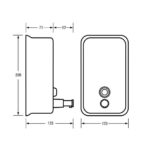 VERTICAL SOAP DISPENSER WHITE POWDER COAT METLAM ML605AS_WHT - Urban Designs Bathroom and Kitchen