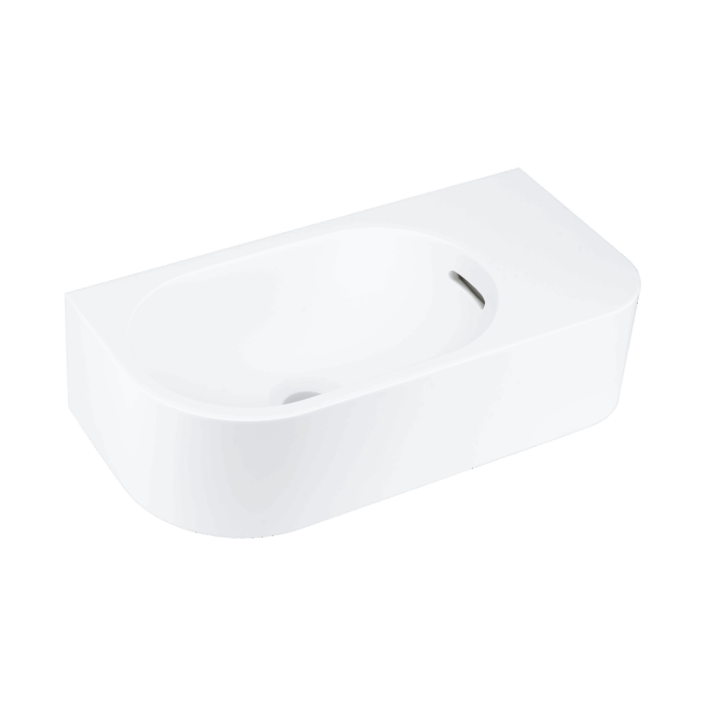 Vesi Wall-Mounted Basin 400mm (Overflow)