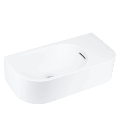 Vesi Wall-Mounted Basin 400mm (Overflow)