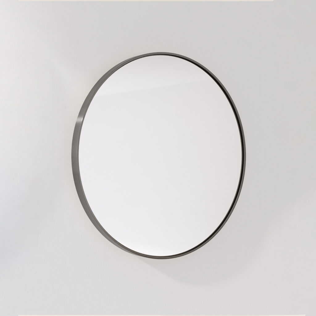 Vexi Handmade Mirror 600mm - Brushed Gunmetal