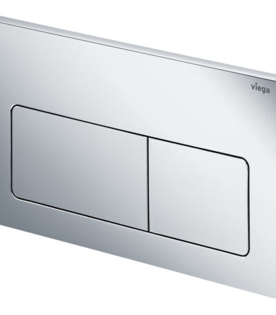 Viega Visign Life5 Soft Rectangular Button Flush Plate, Chrome