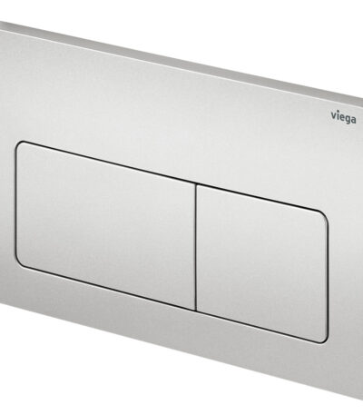 Viega Visign Life5 Soft Rectangular Button Flush Plate, Matte Chrome