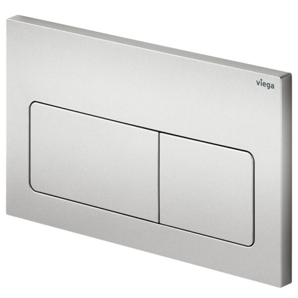Viega Visign Life5 Soft Rectangular Button Flush Plate, Matte Chrome