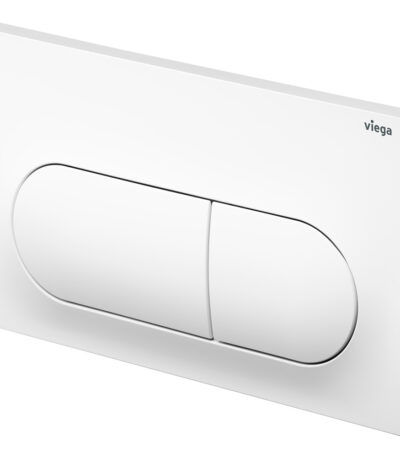 Viega Visign Life6 Pill Button Flush Plate, Gloss White