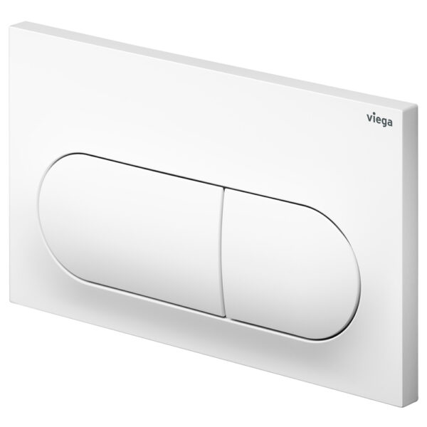 Viega Visign Life6 Pill Button Flush Plate, Gloss White