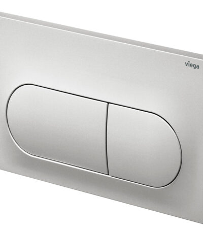 Viega Visign Life6 Pill Button Flush Plate, Matte Chrome