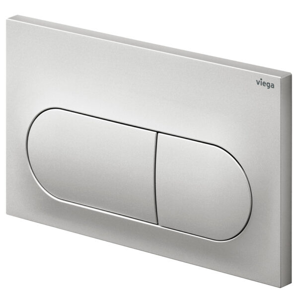 Viega Visign Life6 Pill Button Flush Plate, Matte Chrome