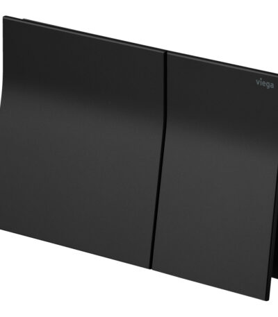 Viega Visign More 200 Angled Flush Plate, Matte Black Metal