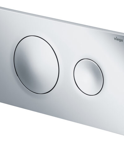Viega Visign Style20 Round Button Flush Plate, Chrome