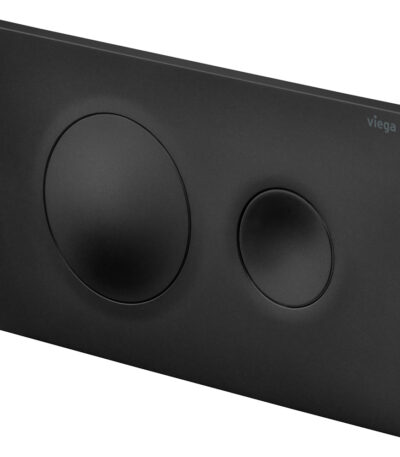 Viega Visign Style20 Round Button Flush Plate, Matte Black