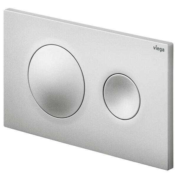 Viega Visign Style20 Round Button Flush Plate, Matte Chrome