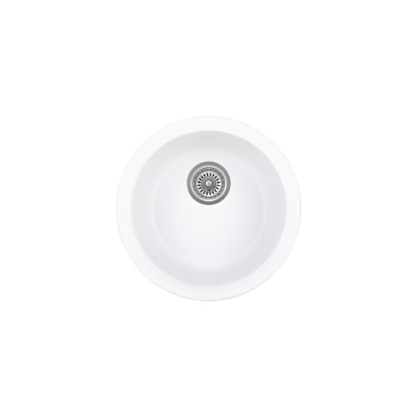 Vienna Round Sink 450mm - White Granite