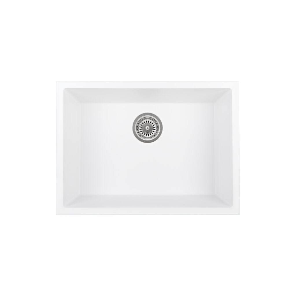 Vienna Single Sink 630mm - White Granite