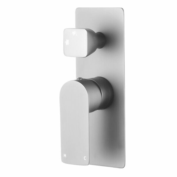 VOG Brushed Nickel Wall Mixer with Diverter | BU0165-2.ST