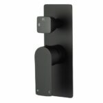 VOG Solid Brass Black Bath/Shower Wall Mixer with Diverter Wall Mounted | OX0165.ST