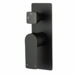 VOG Solid Brass Black Bath/Shower Wall Mixer with Diverter Wall Mounted | OX0165.ST