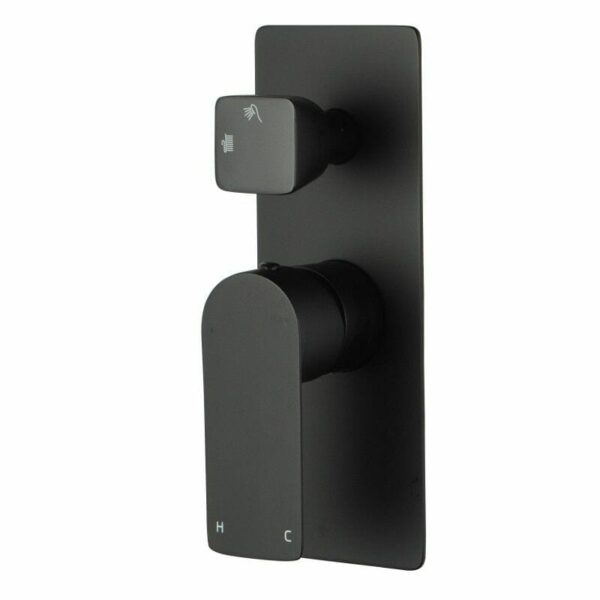 VOG Solid Brass Black Bath/Shower Wall Mixer with Diverter Wall Mounted(color up) | OX0165-2.ST