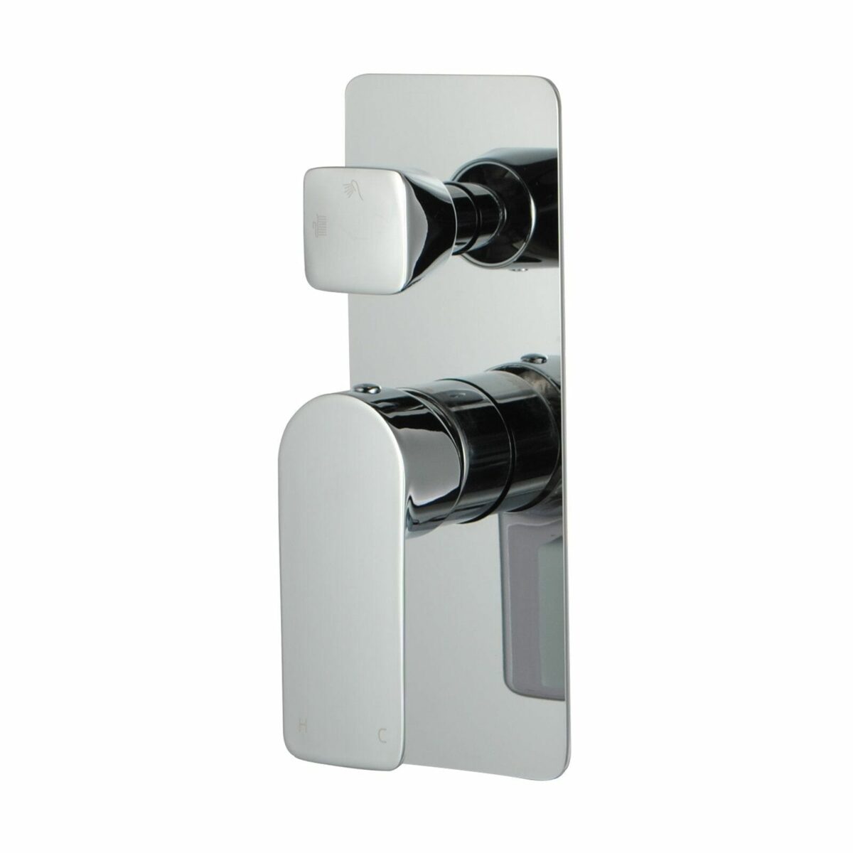 VOG Solid Brass Chrome Bath/Shower Wall Mixer with Diverter Wall Mounted | CH0165.ST