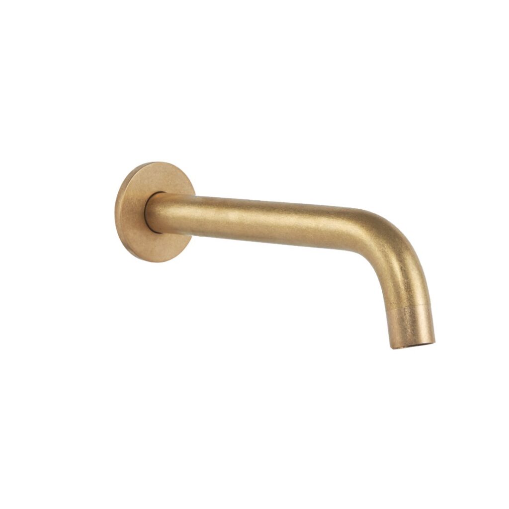Wall Mounted Spout - Tumbled Aged Brass