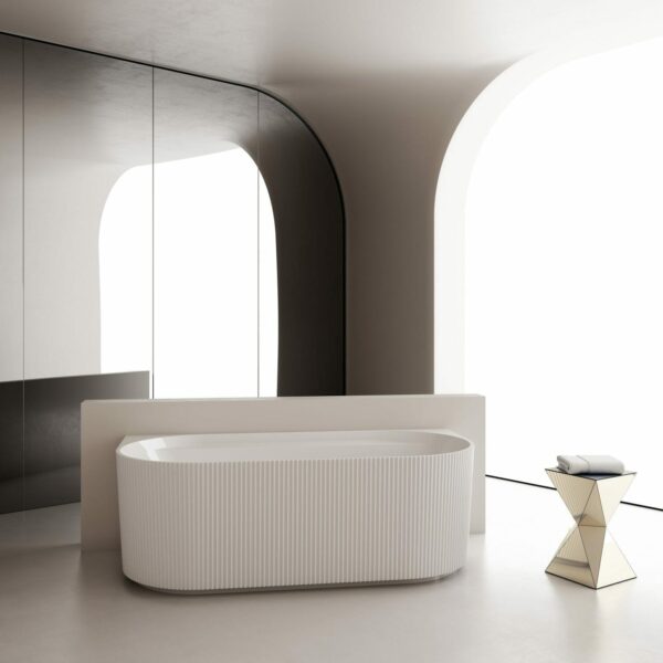 Wave Back To Wall Bathtub - White - 1700mm | WAV-1700-GW / BGV1500GW