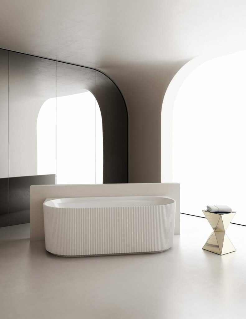 Wave Back To Wall Bathtub - White - 1700mm | WAV-1700-GW / BGV1500GW