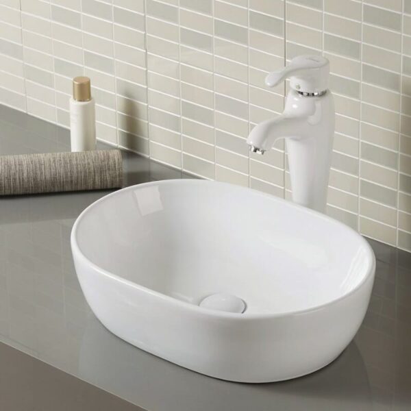 White Oval Basin | 480 x 350 x 140mm | K2257B