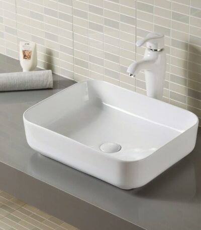 White Rectangle Basin | 500 x 400 x 135mm | K24222