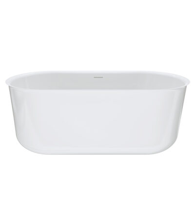 Windsor Freestanding Acrylic Bath with Overflow, 1500mm, Gloss White