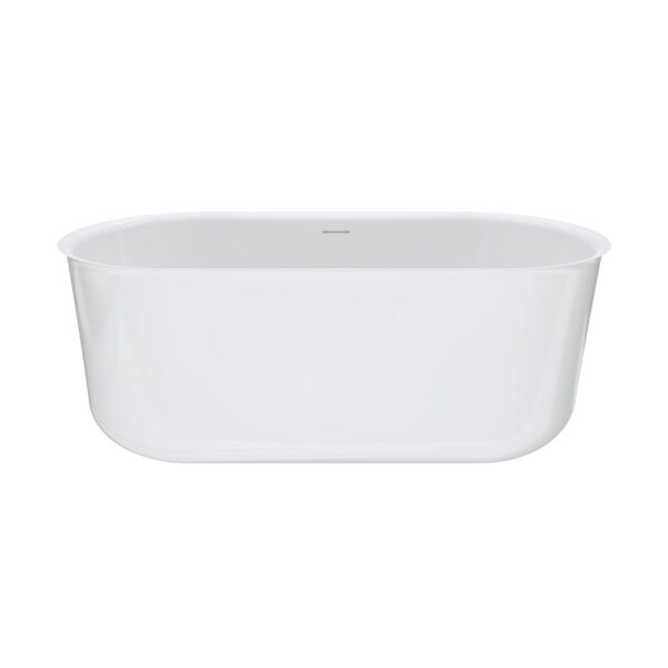 Windsor Freestanding Acrylic Bath with Overflow, 1500mm, Gloss White
