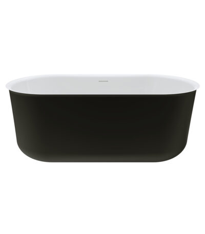 Windsor Freestanding Acrylic Bath with Overflow, 1500mm, Matte Black