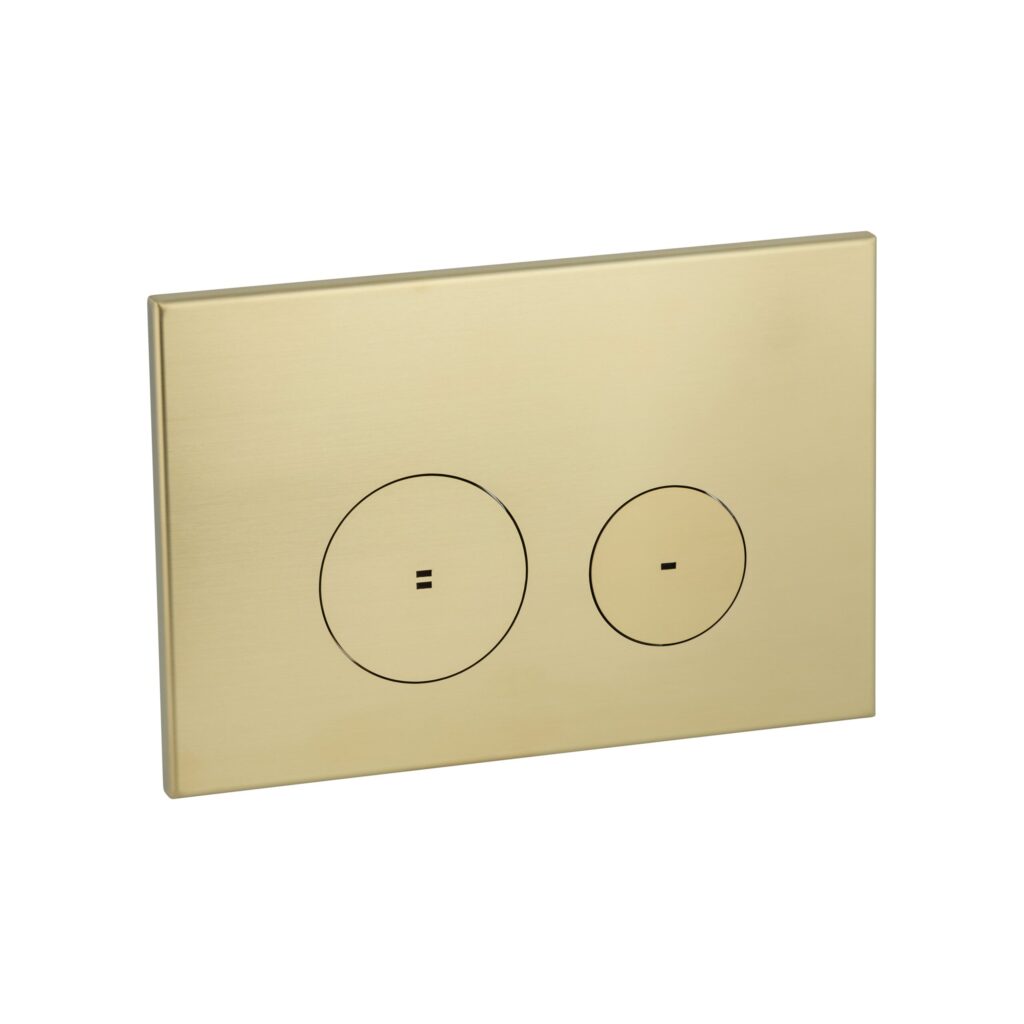 Zaaha Toilet Button & In-Wall Cistern - Brushed Brass