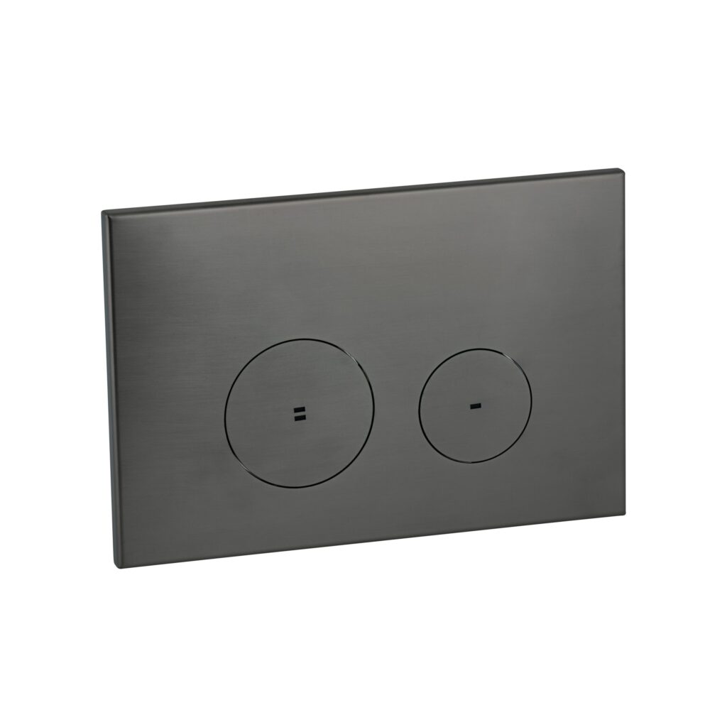 Zaaha Toilet Button & In-Wall Cistern - Brushed Gunmetal