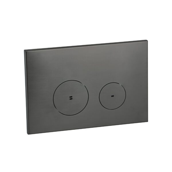 Zaaha Toilet Button & In-Wall Cistern - Brushed Gunmetal