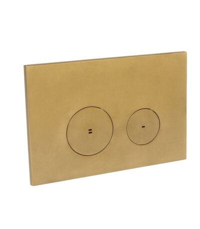 Zaaha Toilet Button Round - Tumbled Aged Brass