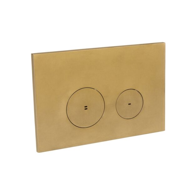 Zaaha Toilet Button Round - Tumbled Aged Brass