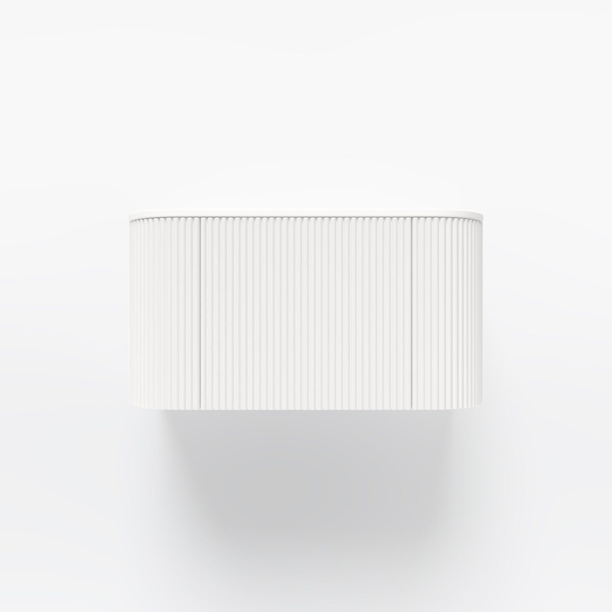 Zahara Curved Fluted Vanity 900mm - White